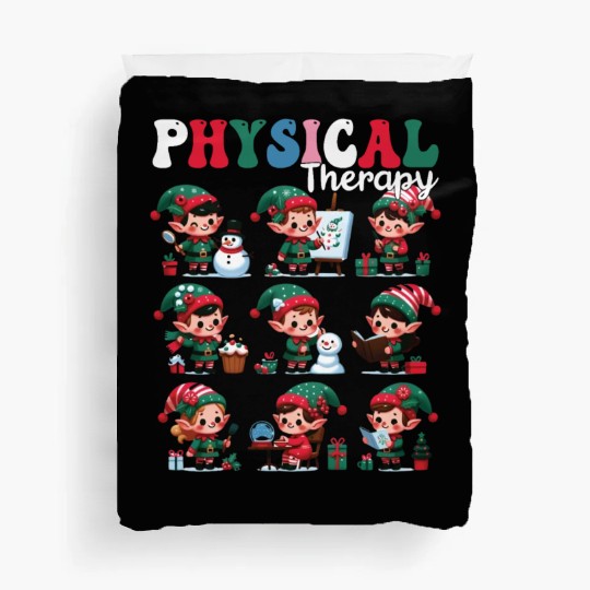 Christmas Gnome Santa Physical Therapy Xmas Duvet Covers