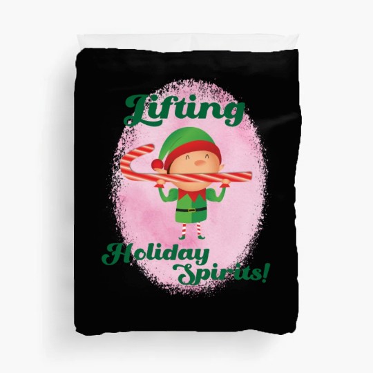 Muscle Elf -Christmas Spirit Workout Duvet Covers