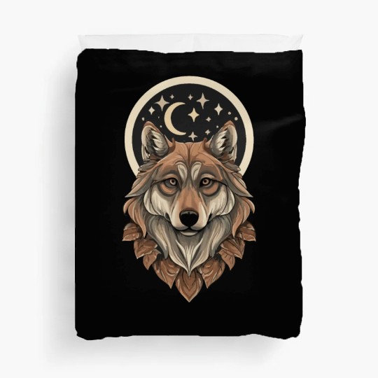 Wolf Moon Stars Design Duvet Covers