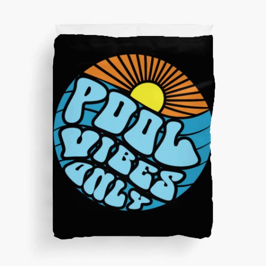 Pool Vibes Only Swimming Pool Swim Team Pool Vibes Duvet Covers