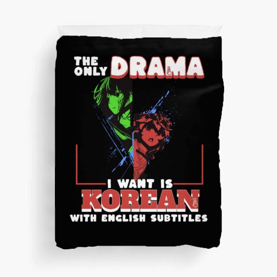 Korean subtitles and K-Pop Duvet Covers