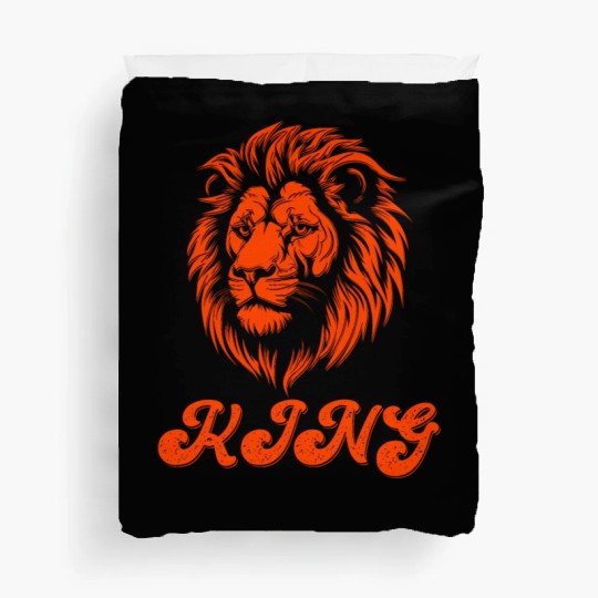 Lion head gifts for lovers King of the jungle. Duvet Covers
