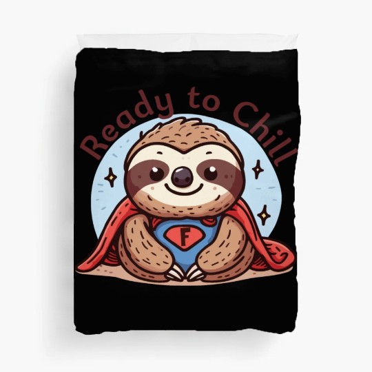 Sloth Superhero Sloths Chill Out Superpower Duvet Covers