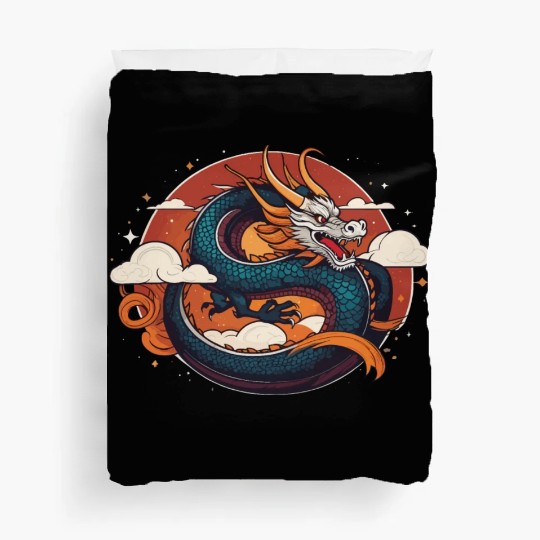 a traditional Chinese dragon Duvet Covers
