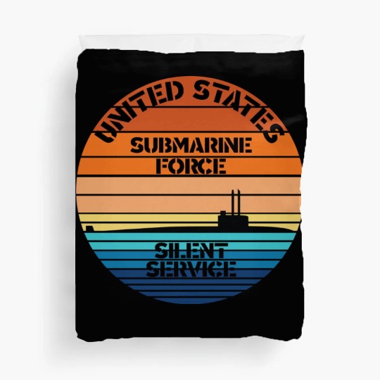 Sunset Us Submarine Force Silent Service Duvet Covers