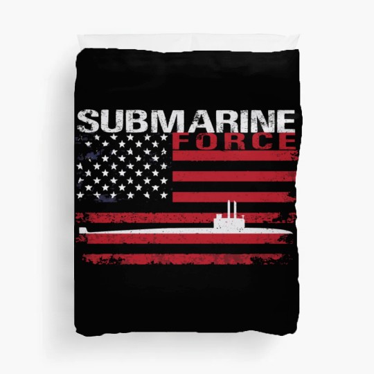 Submarine Force Usa Flag White Stars Duvet Covers