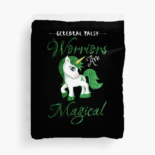 Cerebral Palsy Warriors Are Magical Cute Green Duvet Covers