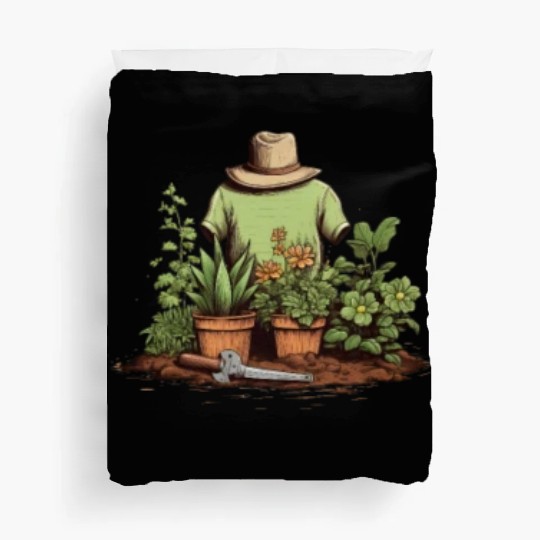Tiny Gardener's Paradise Cute Pocket Garden Duvet Covers