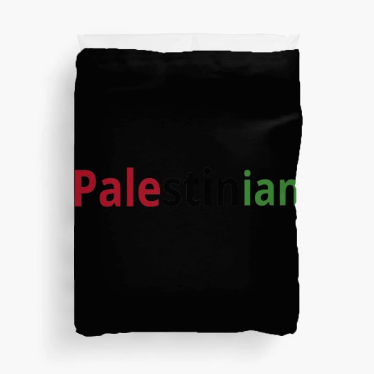 Free Palestine, red black and green, watermelon Duvet Covers