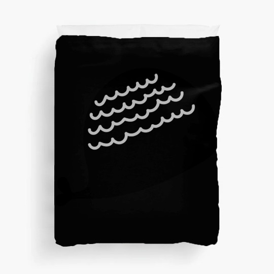 Lonely Black Whale In The Ocean Duvet Covers