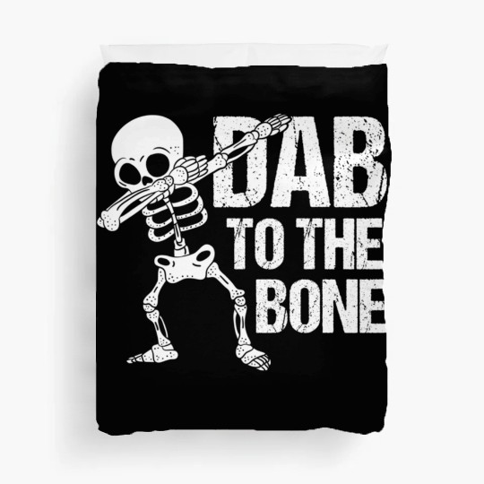 Dab To The Bone Dancing Skeleton Halloween Duvet Covers