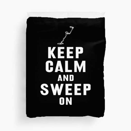 Metal detecting keep calm Duvet Covers