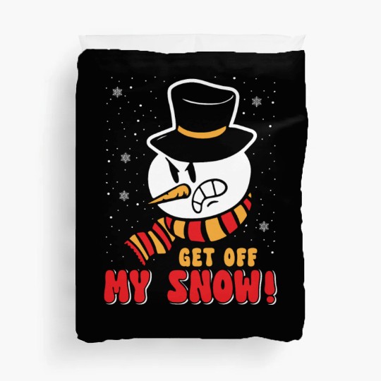 Snowman Angry Get Off my Snow Winter Season Duvet Covers