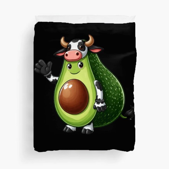 Avocado cow Duvet Covers