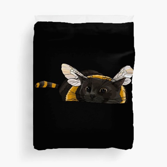 Fuzzy Little Bumblebee Kitty Duvet Covers