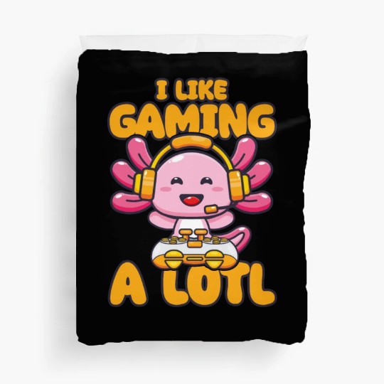 Gaming, Axolotl, Gaming, Video Game, Unicorn Gamer Duvet Covers