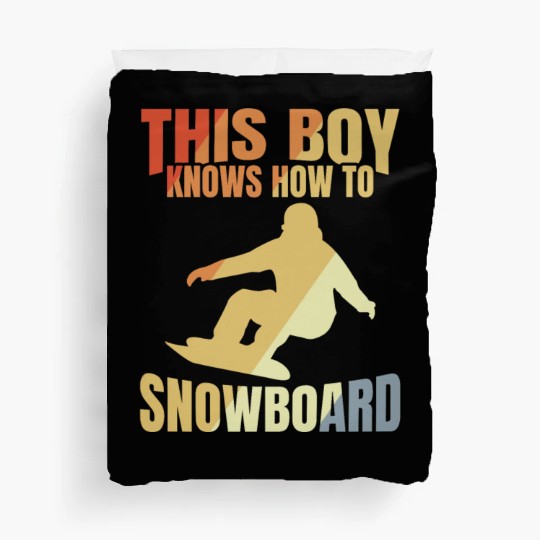 Funny Snowboarding Boy Duvet Covers