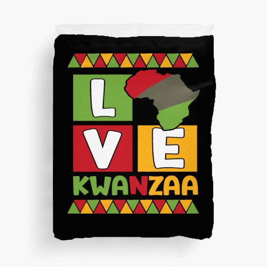 Happy Kwanzaa Vibes Black Heritage Holiday Duvet Covers