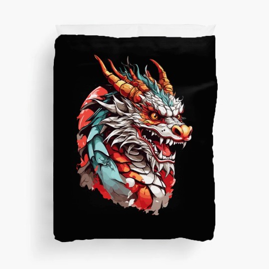 Chinese Dragon Head Duvet Covers design