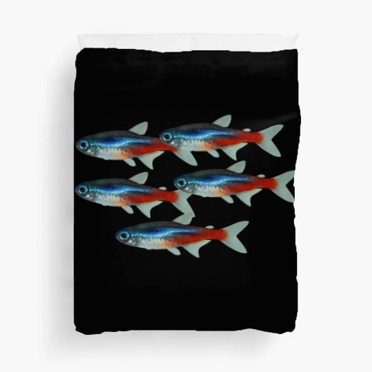 Neon Tetra Fish Bright Color Freshwater Sea Life Duvet Covers
