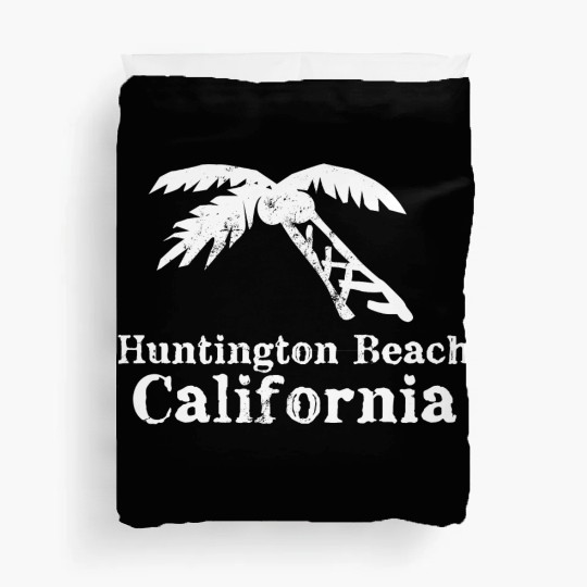 Huntington Beach California Palm Tree Souvenirs Duvet Covers