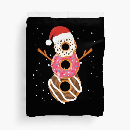 Donutring Snowman Cookies Snowmen Santa Snow Duvet Covers