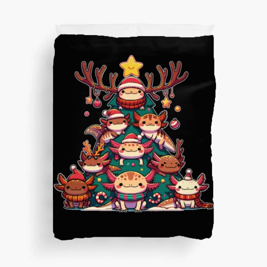 Axolotl Christmas Tree Merry Christmas Duvet Covers
