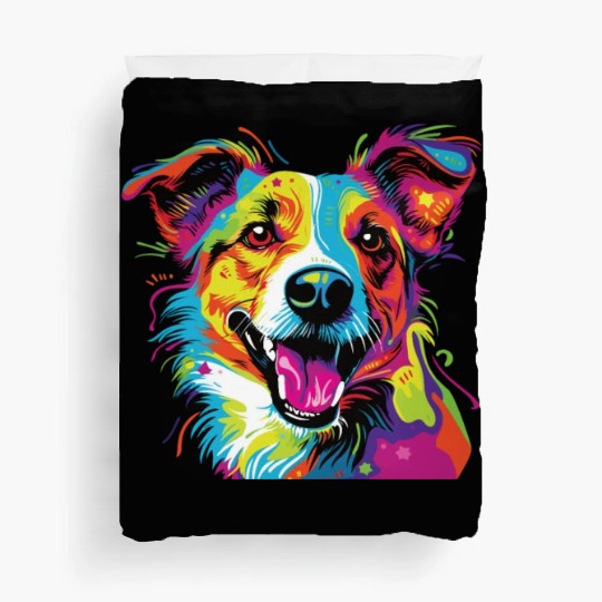 Watercolor Colorful Jack Russell Terrier Duvet Covers