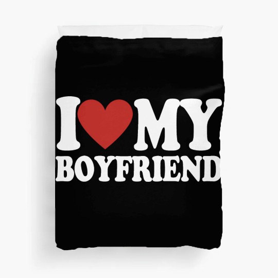 I Love My Boyfriend Duvet Covers Baby Tees for Women