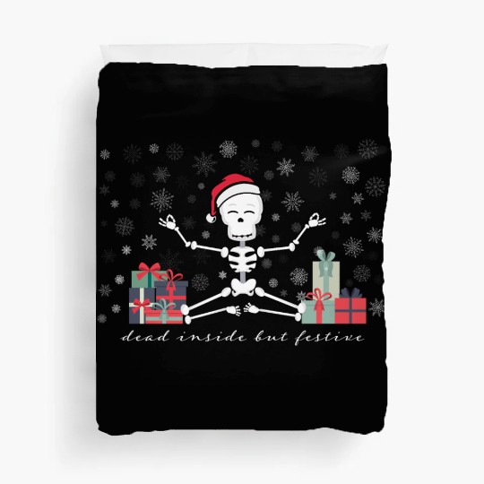 Dead Inside but Festive Duvet Covers