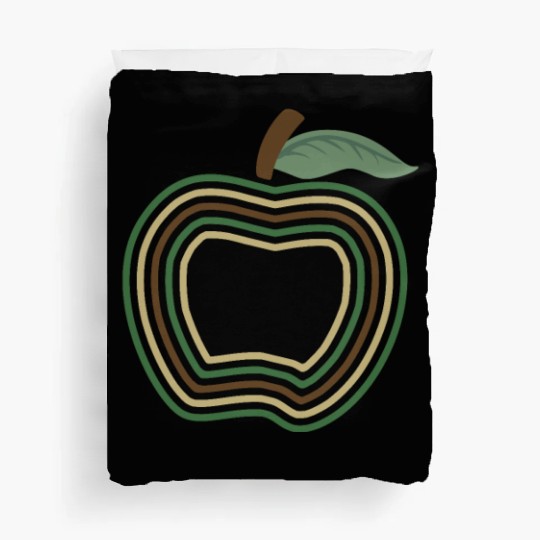 School Duvet Covers, Camo Apple First Day Of School Duvet Covers,
