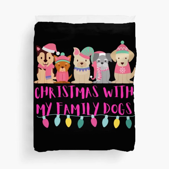 christmas dog lovers mom Duvet Covers