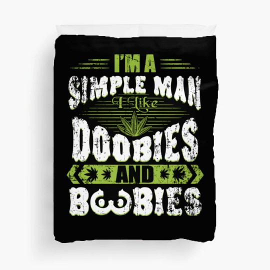Marijuana Doobies And Boobies Smoking Pot Weed Duvet Covers