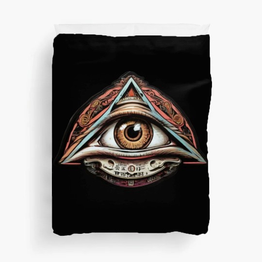 Illuminati world society symbol Duvet Covers