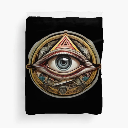 secret society illuminati Duvet Covers