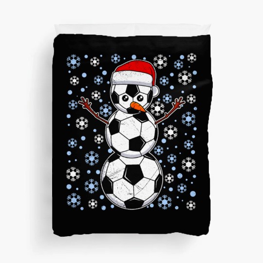 Soccer Fan Snowman Snowflakes Winter Lover Duvet Covers