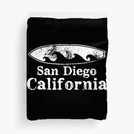 San Diego California Surfboard Souvenirs Gifts Duvet Covers