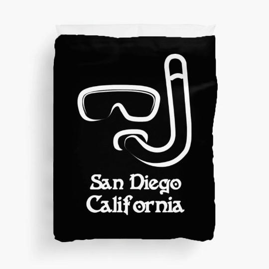 San Diego California Snorkel Souvenirs Gifts Duvet Covers