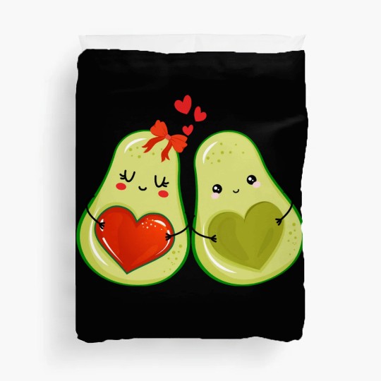 Avocado couple Duvet Covers