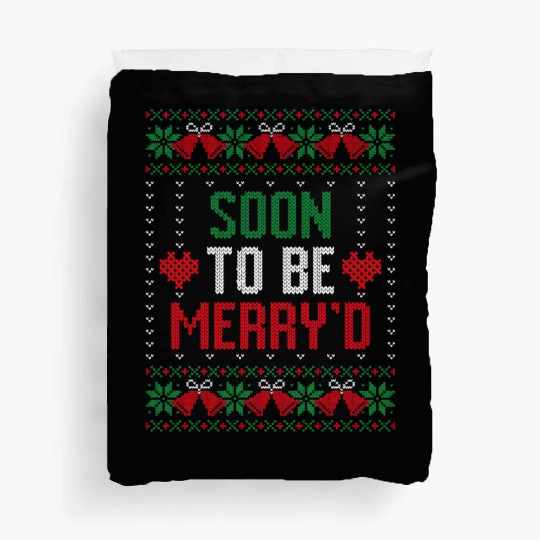 Soon to be Married Merry'd Xmas Bride and Groom Duvet Covers
