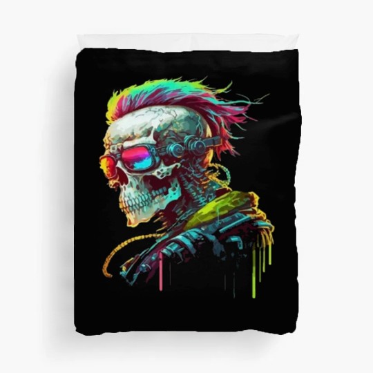 Cyberpunk Skull Duvet Covers