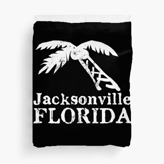 Jacksonville Florida Palm Tree Souvenirs Gifts Duvet Covers