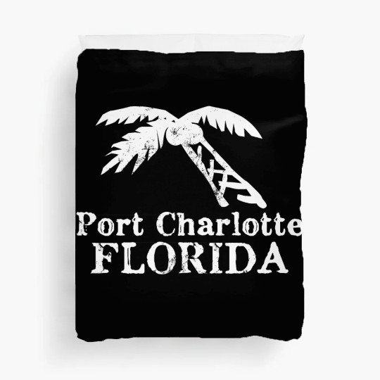 Port Charlotte Florida Palm Tree Souvenirs Gifts Duvet Covers