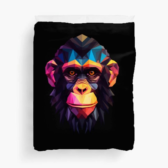 Geometric Style Chimpanzee Duvet Covers