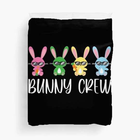 Bunny Crew, happy family Easter Day Duvet Covers