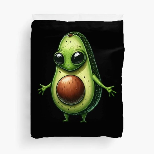 Avocado alien Duvet Covers