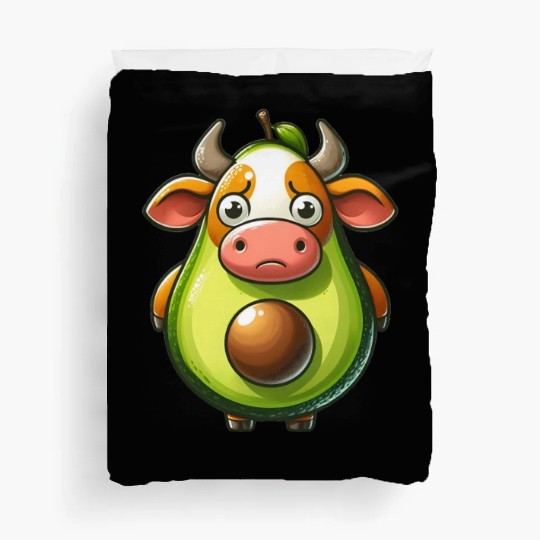 Avocado cow Duvet Covers