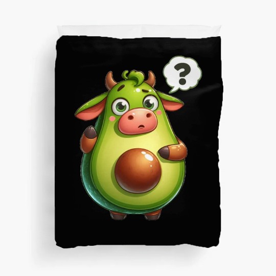 Avocado cow Duvet Covers