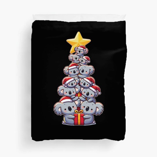 Koala Christmas Tree Merry Christmas Duvet Covers