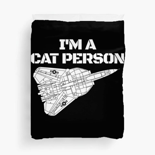 I'm Cat Person F14 Tomcat Fighter Jet Schematicf14 Duvet Covers